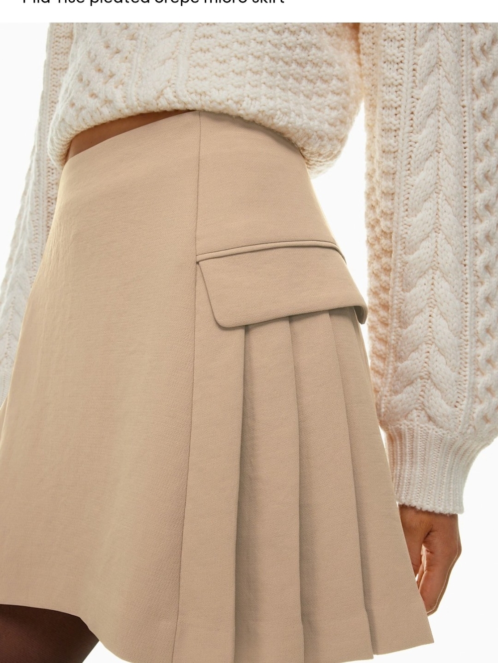Aritzia - Wilfred High-Waist Pleated A-Line Skirt In Black
